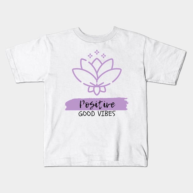 Yoga - Good Vibes Kids T-Shirt by ltms